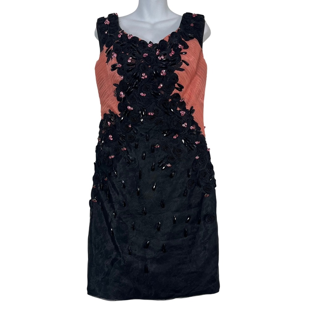 RARE Vintage Orange Label Missoni Heavily Embellished‎ Cocktail Dress Size 14